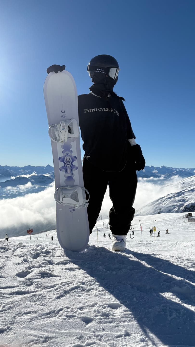 Customer photo review of Women's Black Baggy Drawstring Durable Snow Pants