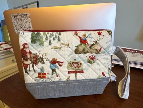 Customer photo review of The Maddilyn Red Zipper Pouch  - made by Myra