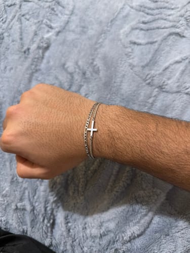 Customer photo review of CROSS BRACELET | Silver