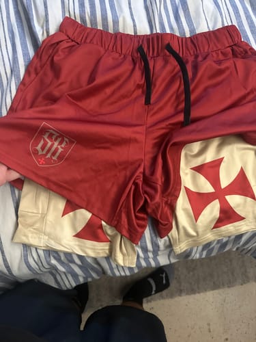 Customer photo review of Crusader Cross Performance Shorts