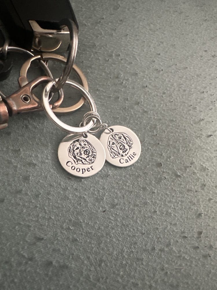 Customer photo review of Personalizovaná klíčenka s obličejem mazlíčka