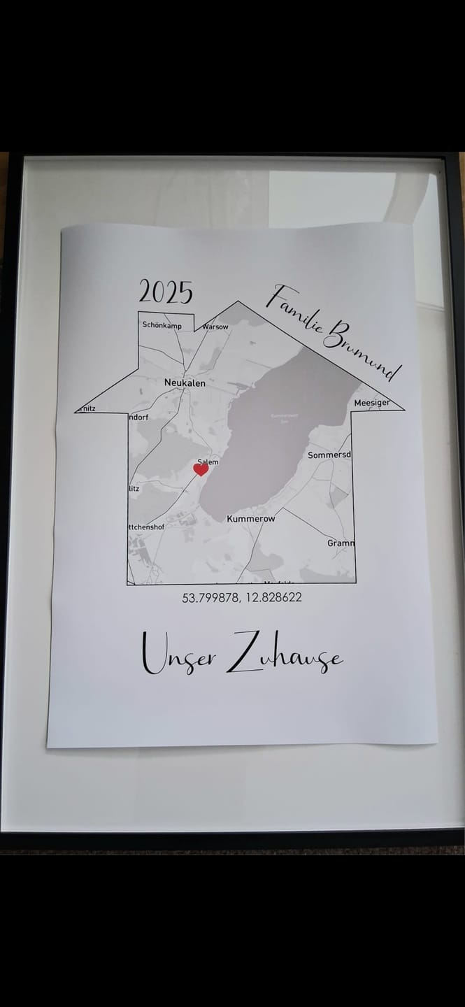 Customer photo review of Unser Zuhause - Personalisiertes Poster