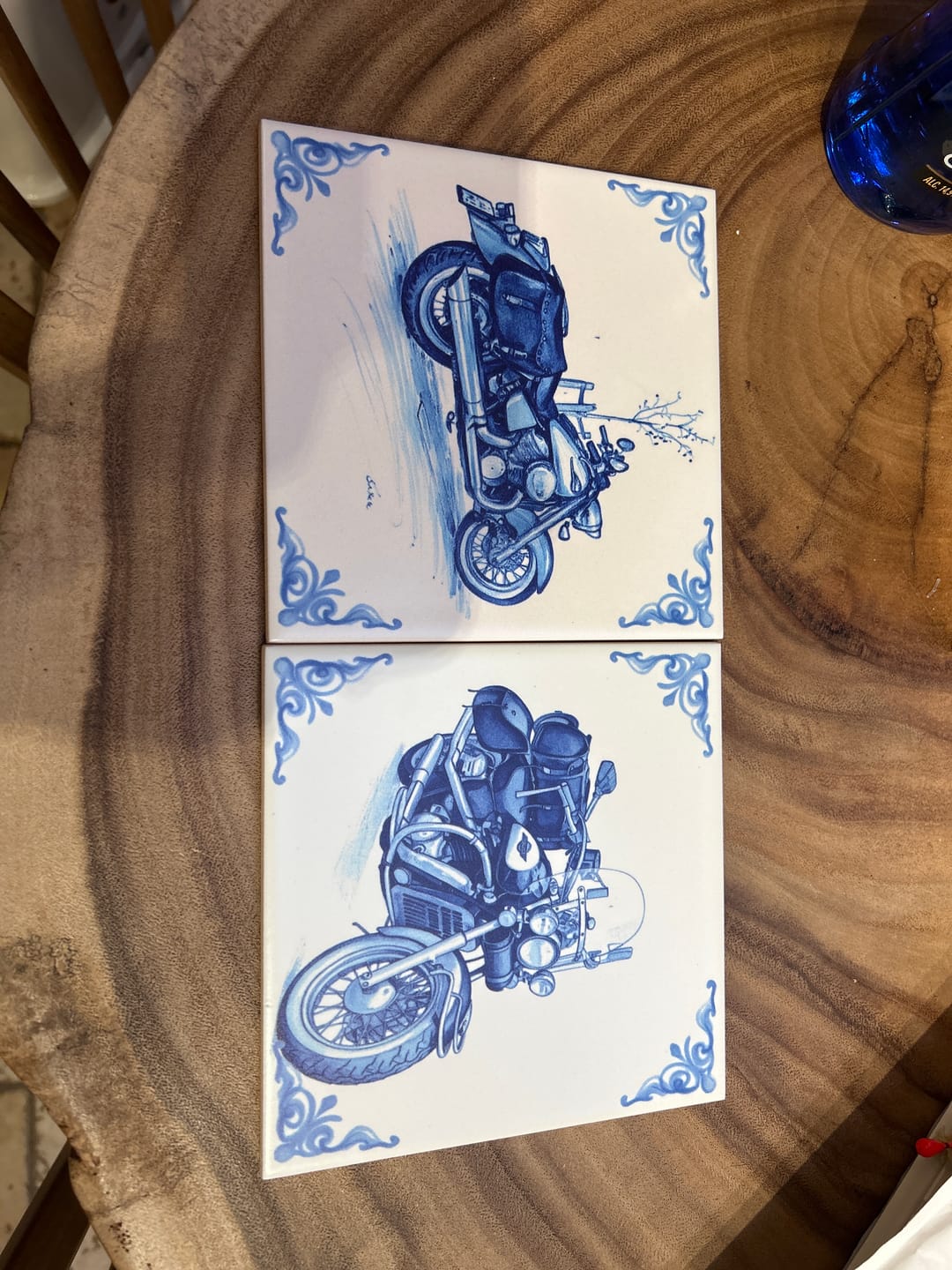 Customer photo review of Delfts Blauw tegeltje bedrukken met eigen motor