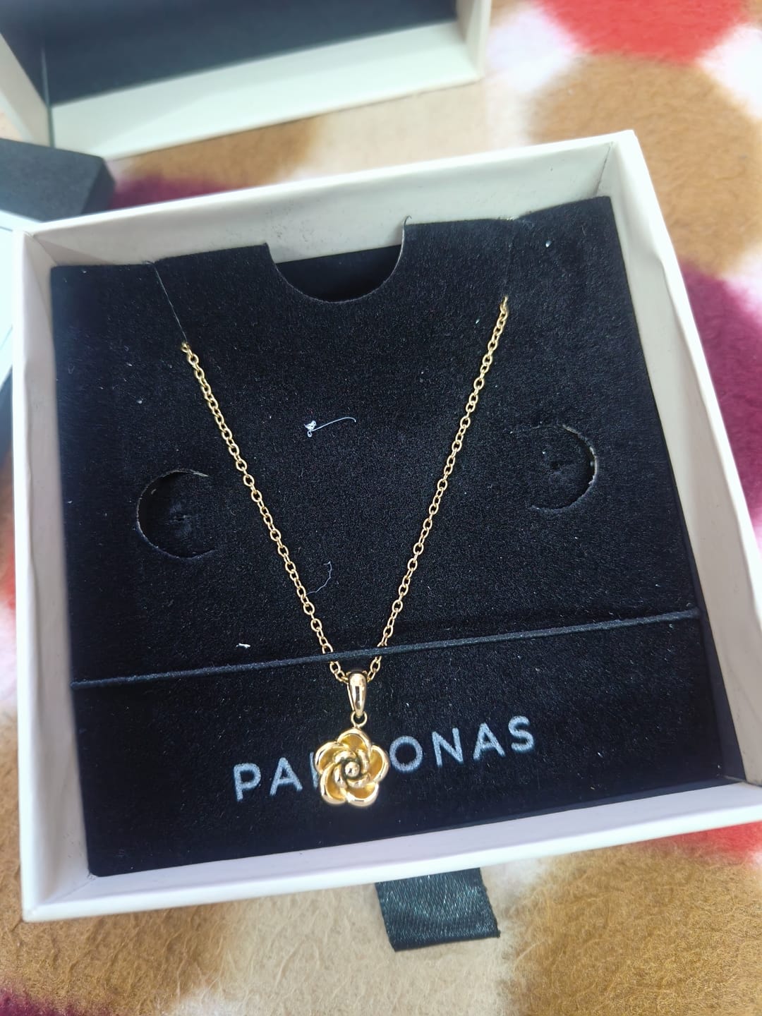 Customer photo review of Delicate Rose Necklace