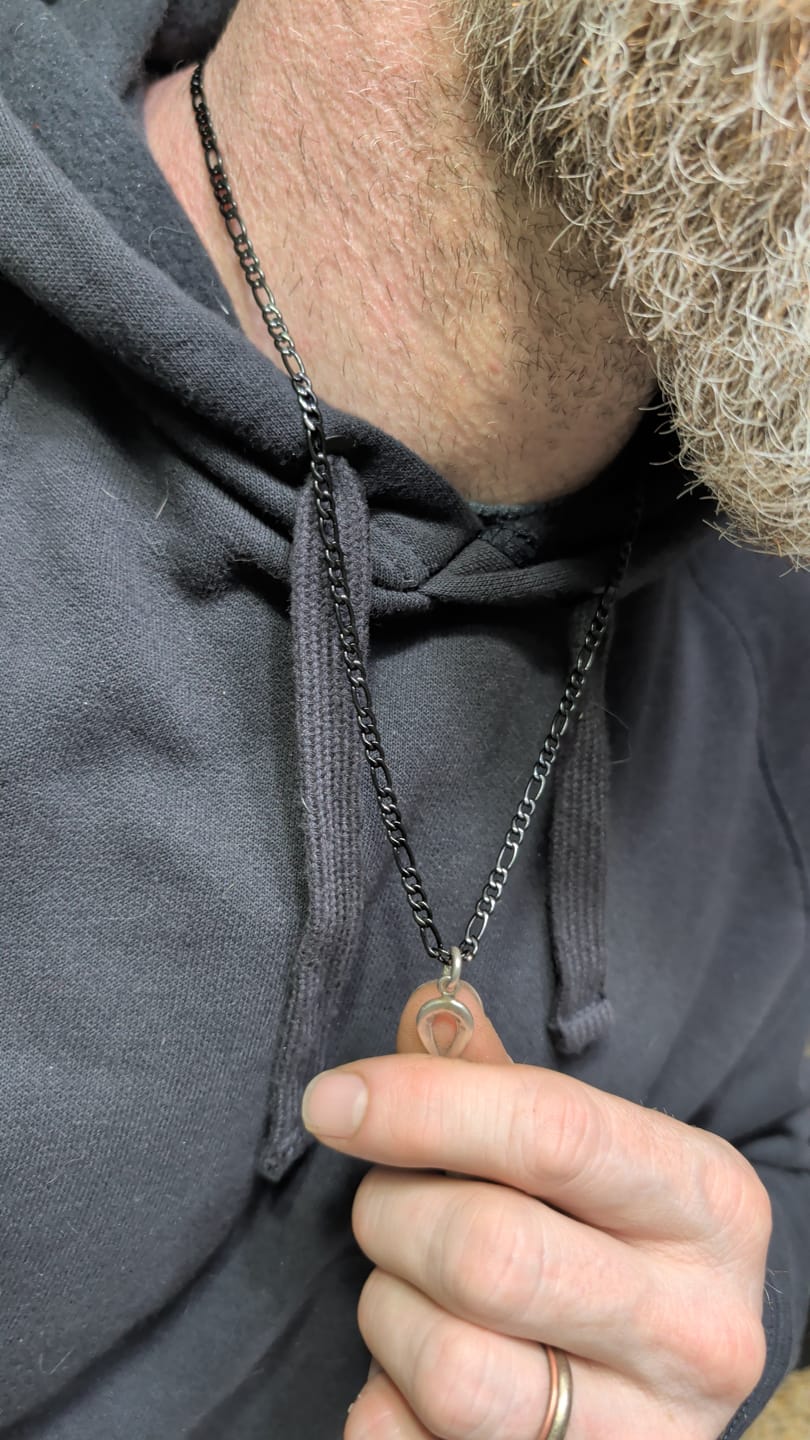 Customer photo review of 3.5mm Figaro Link Chain