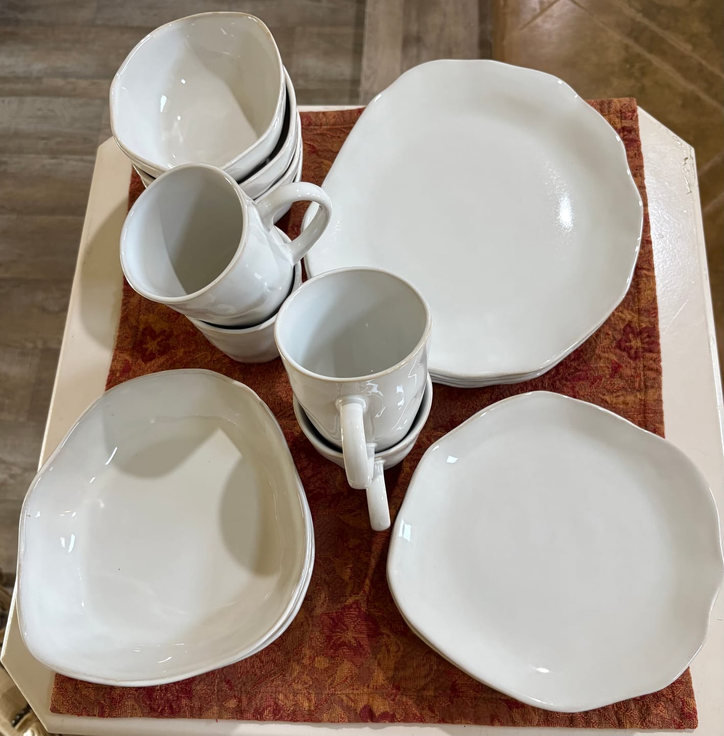 Customer photo review of 16-Piece Stoneware Set-Pearl White