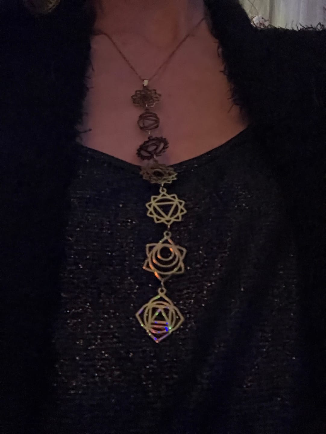 Customer photo review of Collier 7 Chakras - Symboles Sacrés