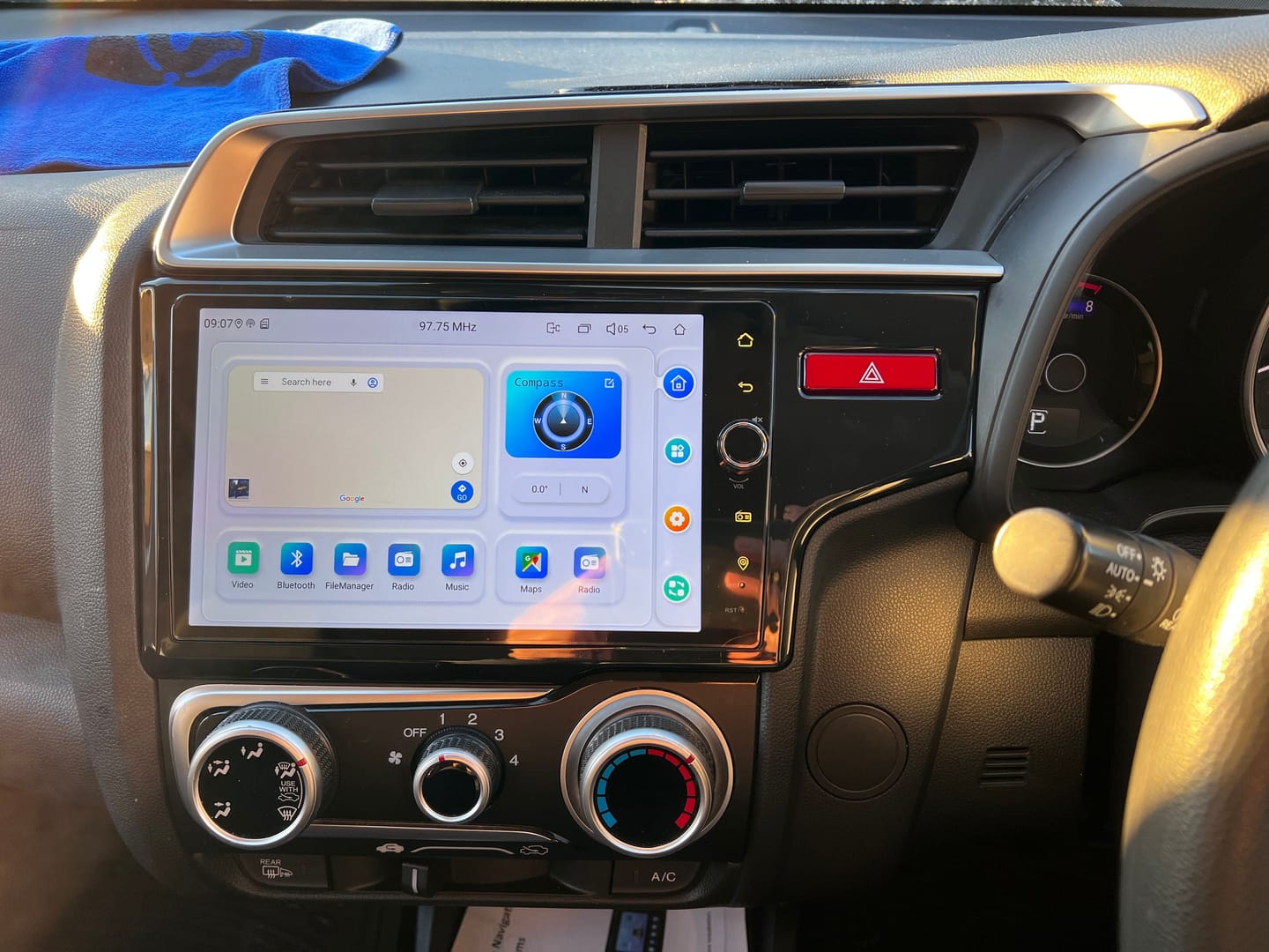 Customer photo review of Honda Jazz/Fit 2014-2019 — Premium 9” CarPlay & Android Auto Head Unit