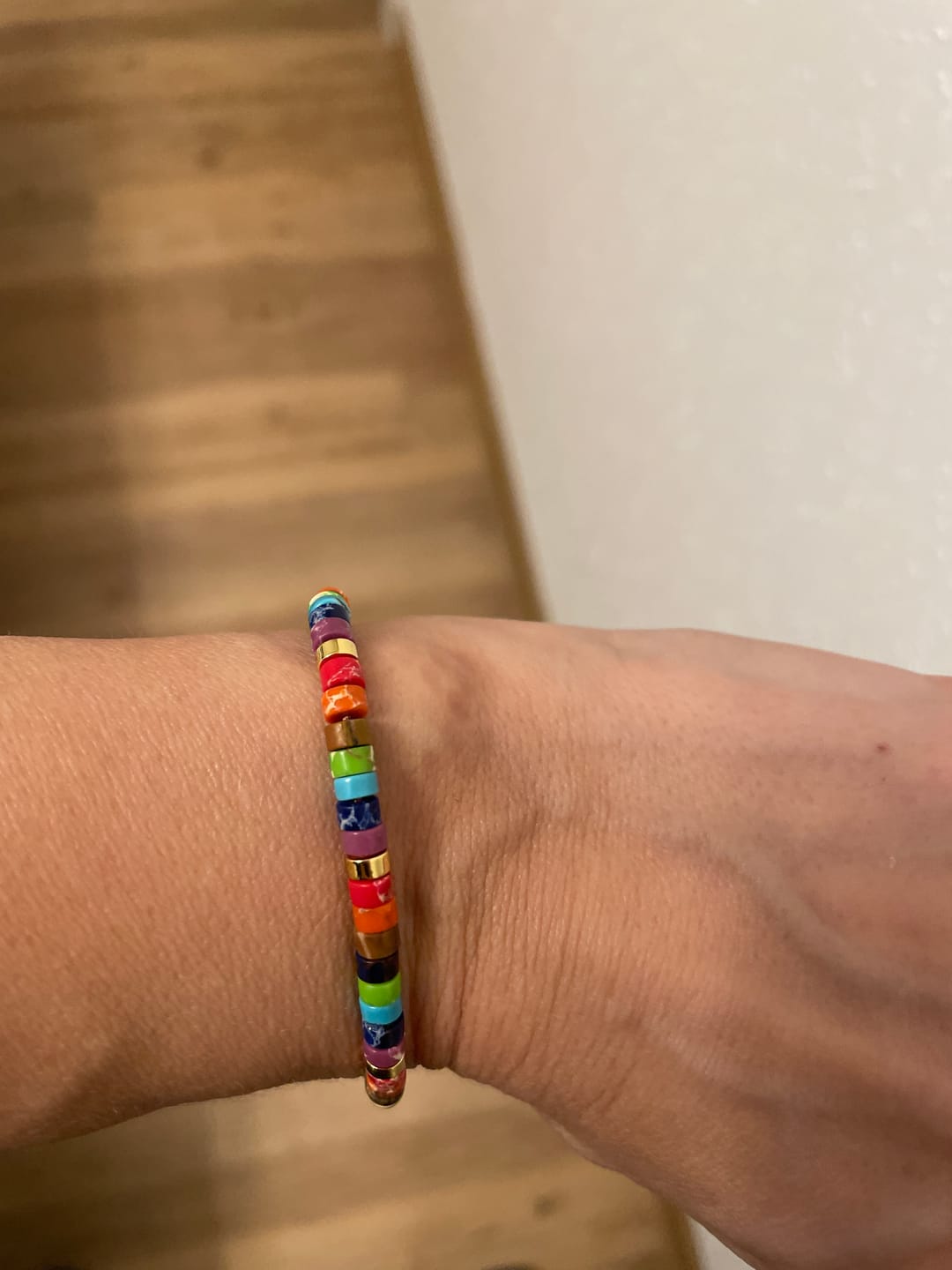 Customer photo review of 7 Chakren Energiearmband aus Jaspis