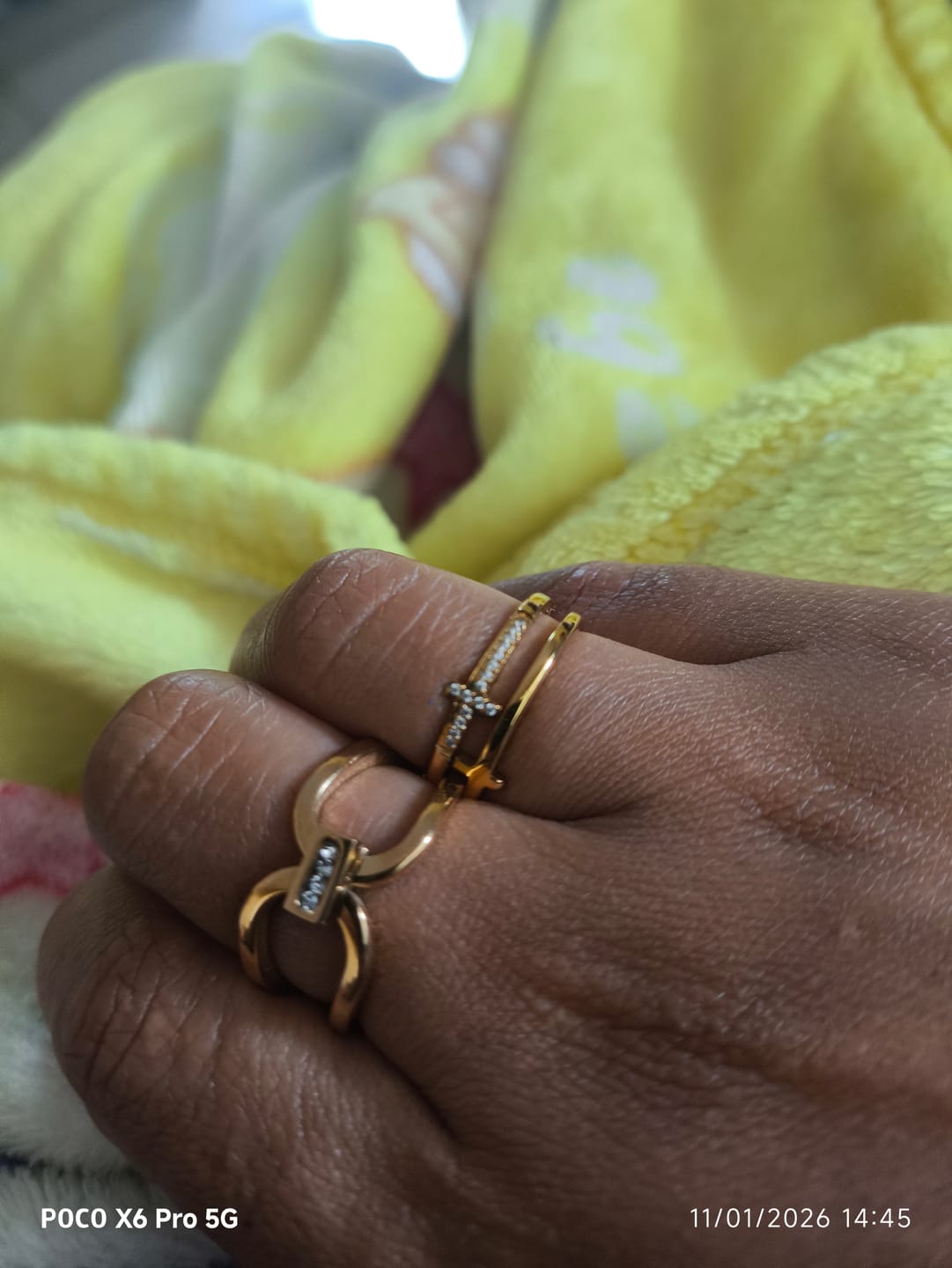 Customer photo review of Anel Ternura Banhado em Ouro 18k