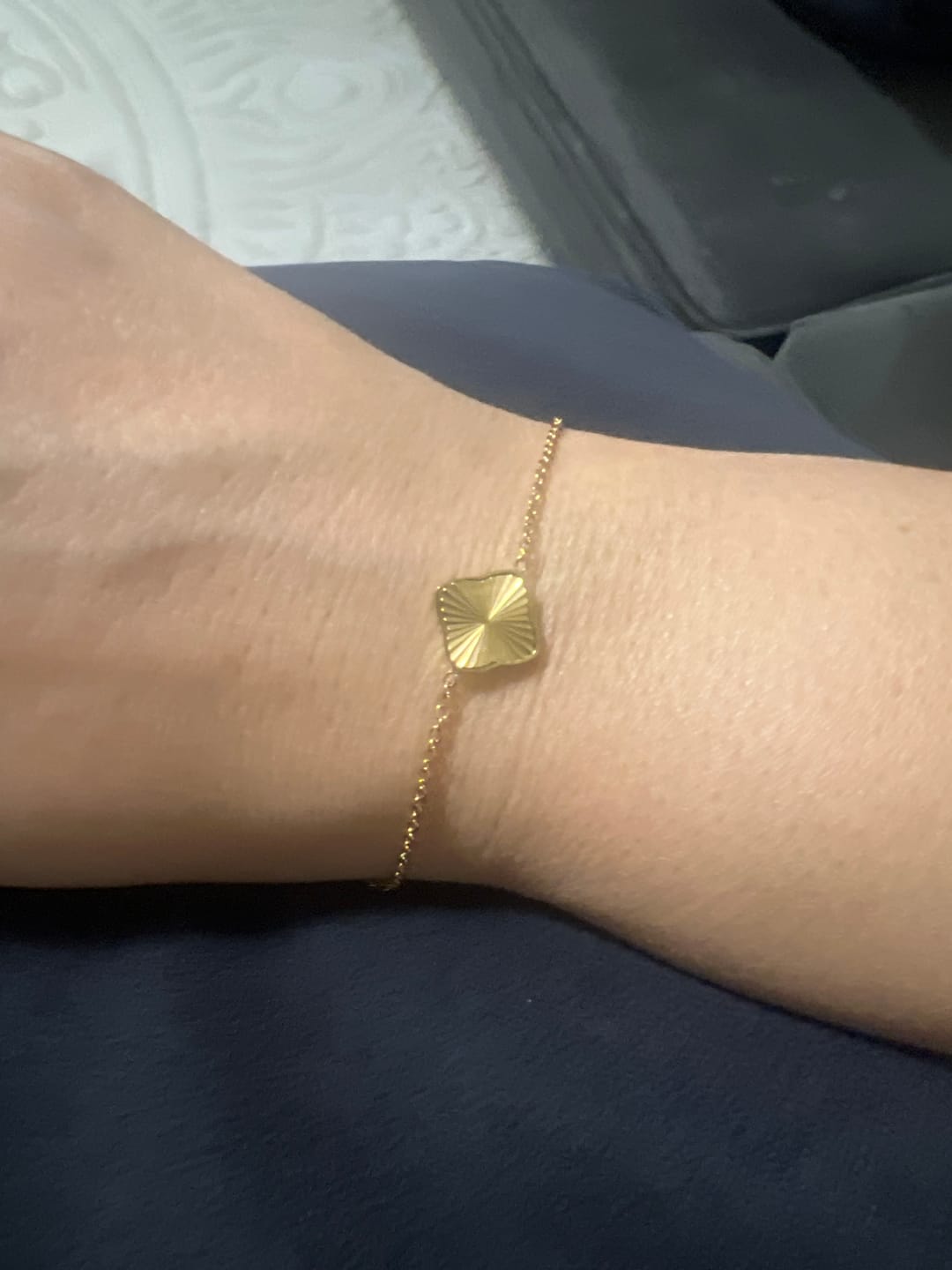 Customer photo review of Flora Gold Bracelet