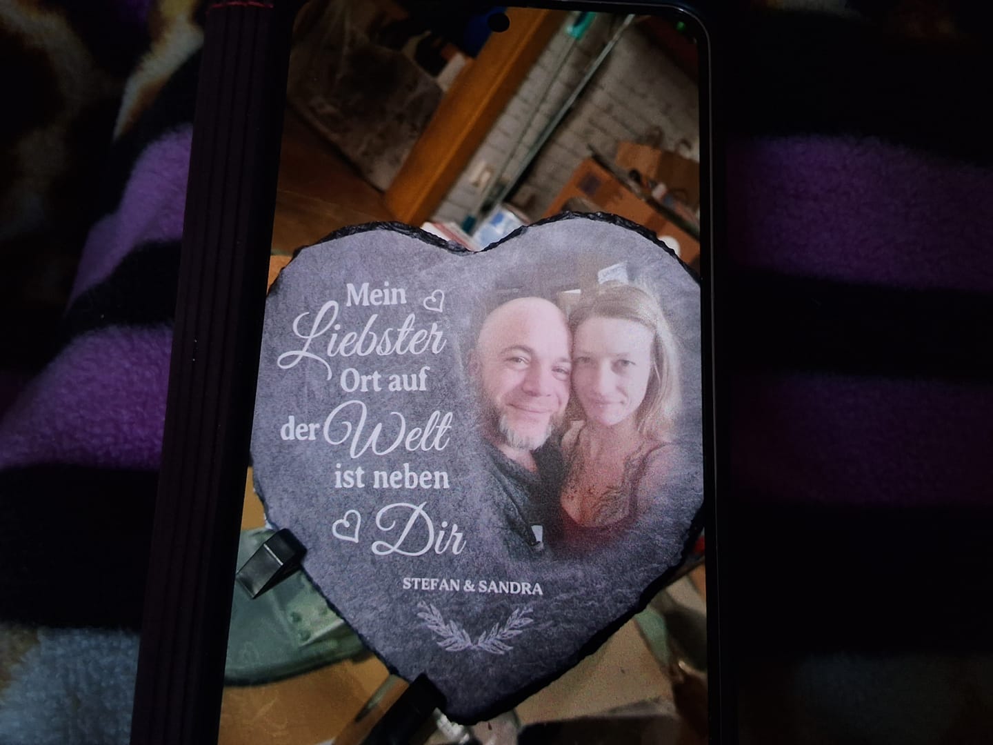 Customer photo review of Neben dir - Paar-Schieferherz