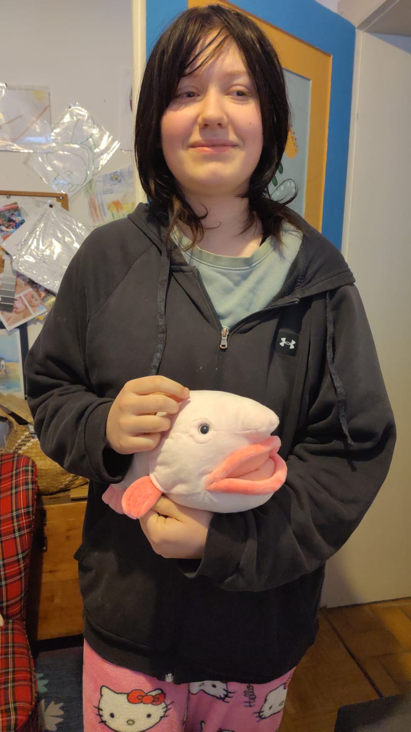 Customer photo review of Blobfish Soft Stuffed Plush Toy