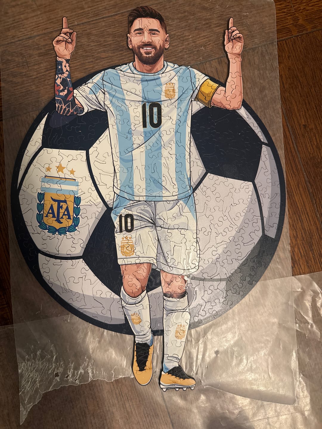 Customer photo review of Lionel Messi - Wooden Puzzle