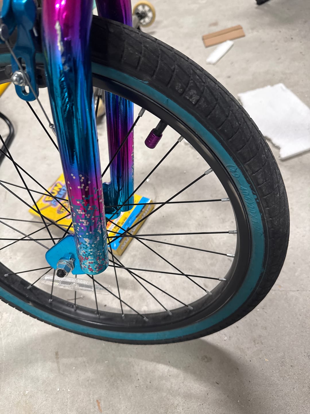 Customer photo review of 80Eighty® Purple Valve Stem Caps