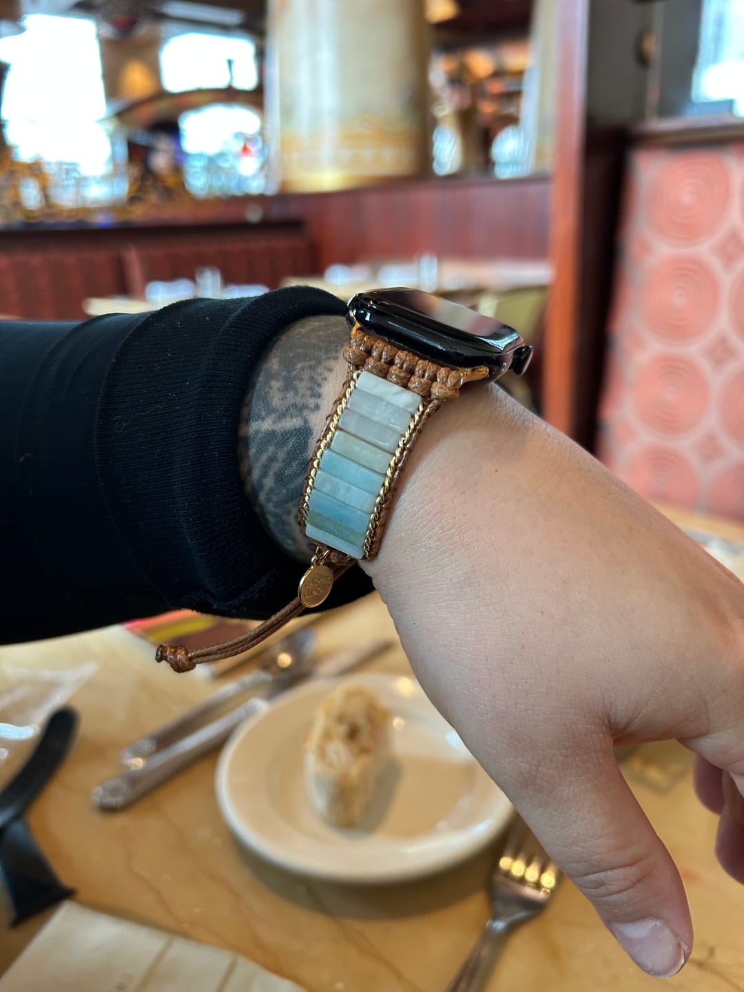 Customer photo review of Amazonite Protection Apple Watch Strap