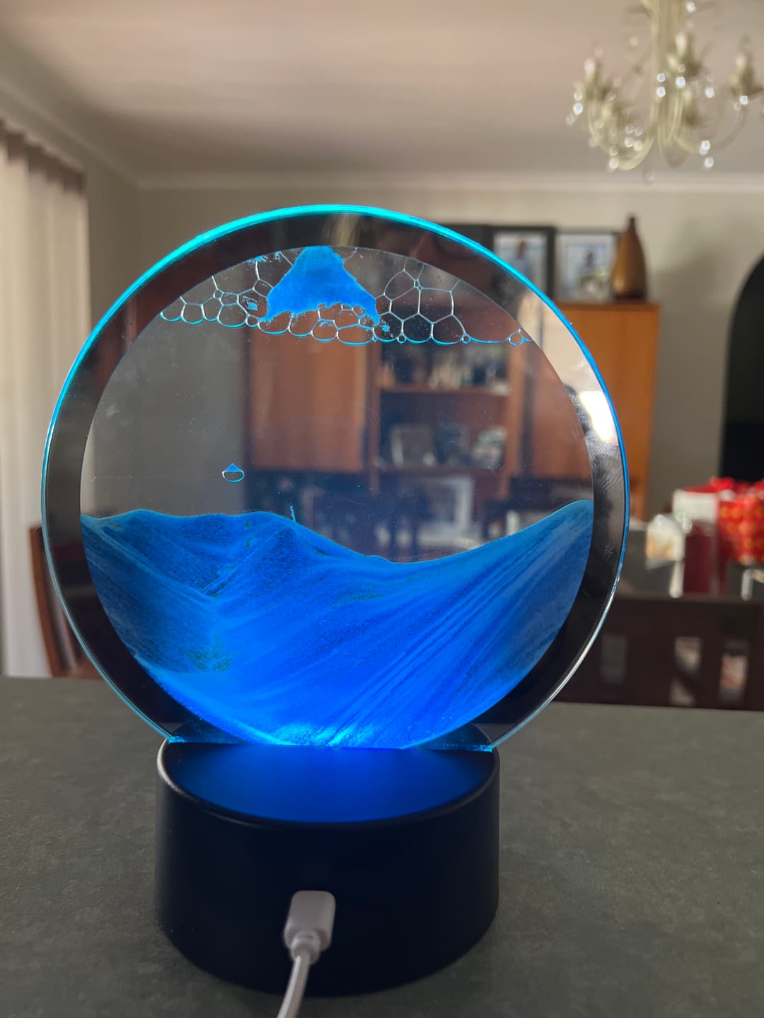 Customer photo review of Moving Sand Art Lamp