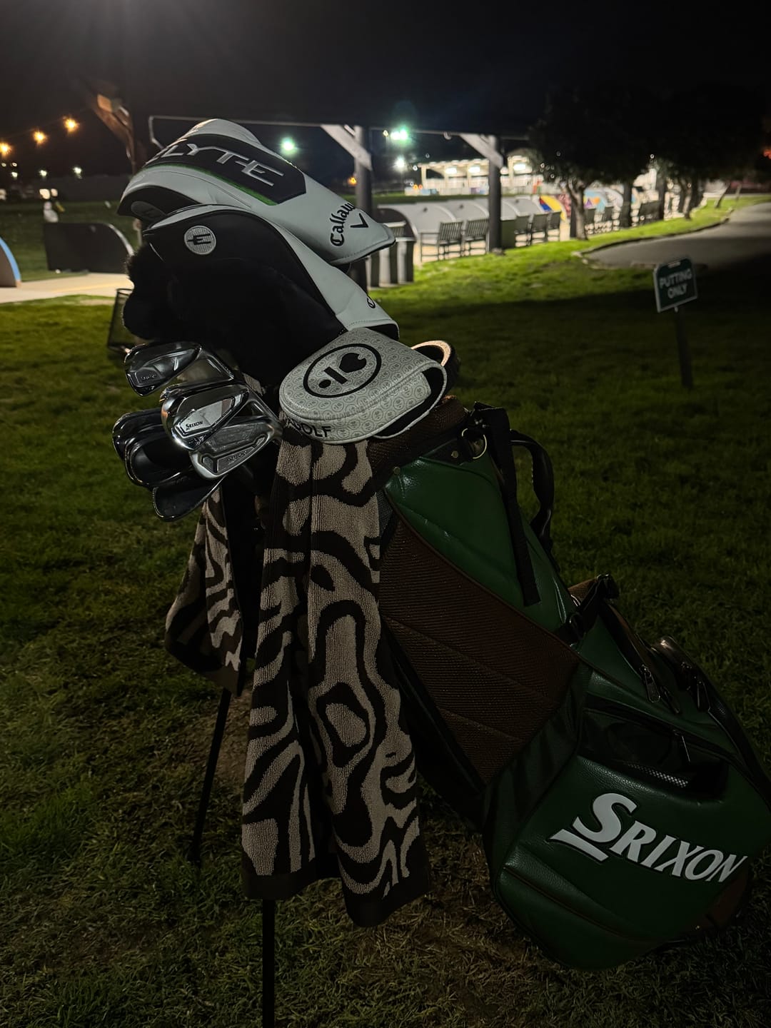 Customer photo review of Bogey the Bear Caddie Towel