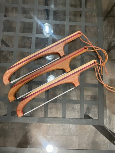 Customer photo review of 15.9X2.75" Bread Cutting Bow Knife 1 Acrylic Router Template