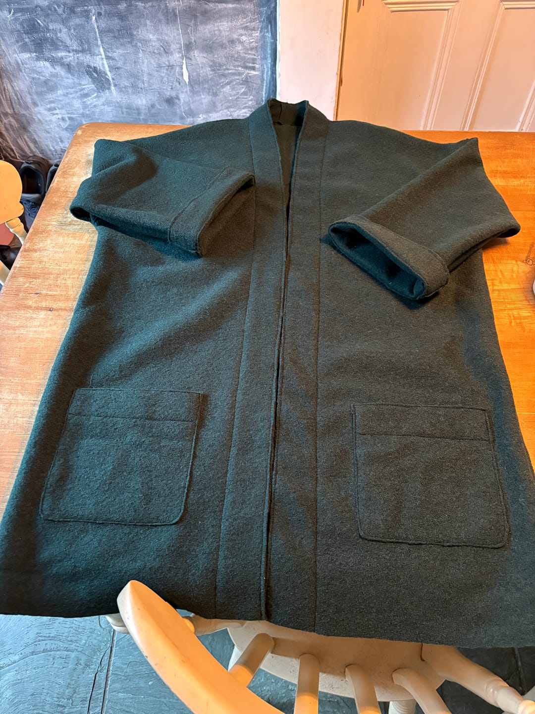 Customer photo review of Plain 100% Boiled Wool Fabric