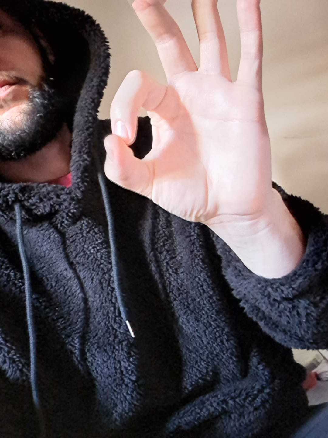 Customer photo review of 3 Pieces Basic Teddy Hoodies