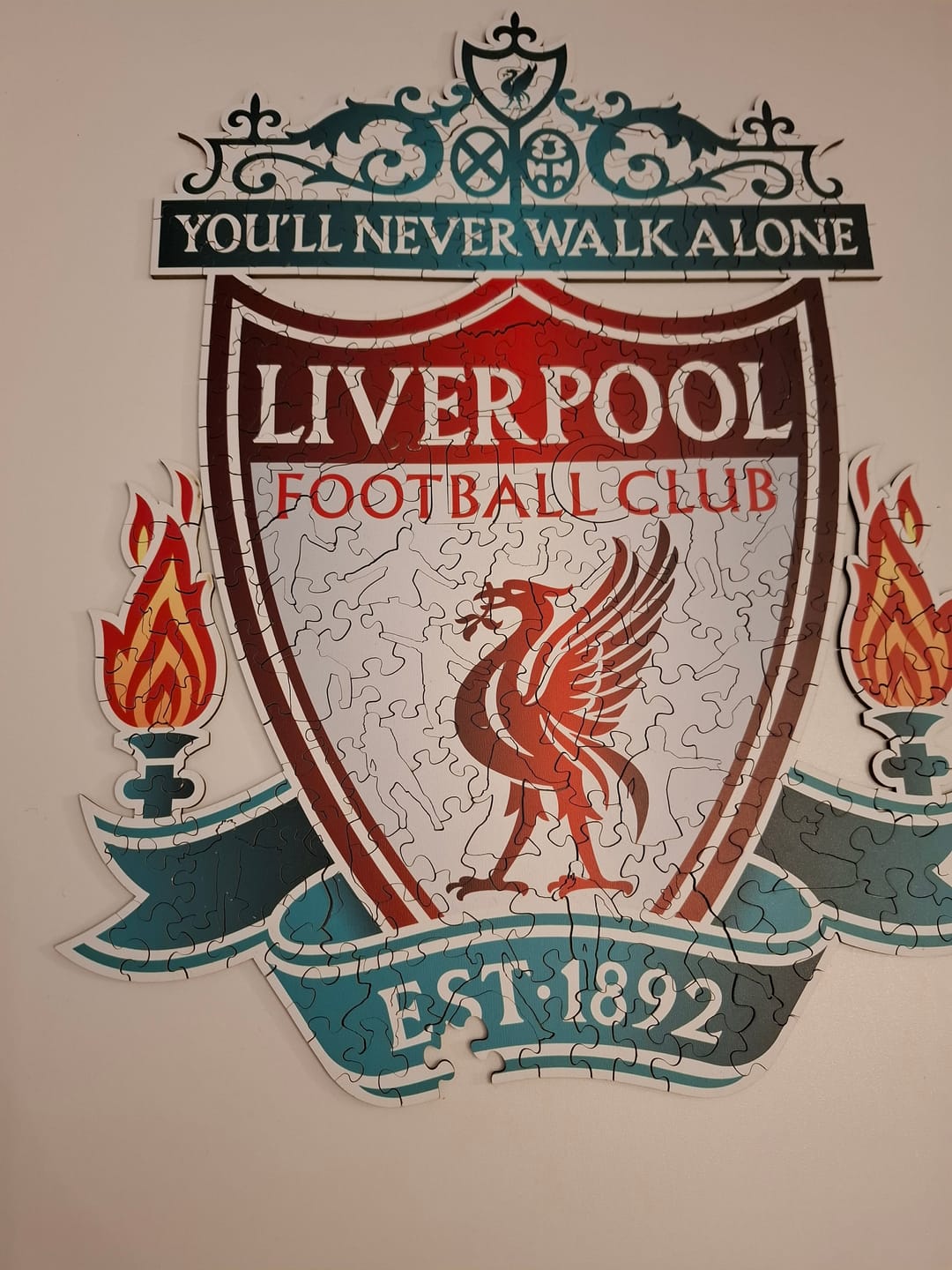 Customer photo review of Liverpool FC® Crest - Wooden Puzzle