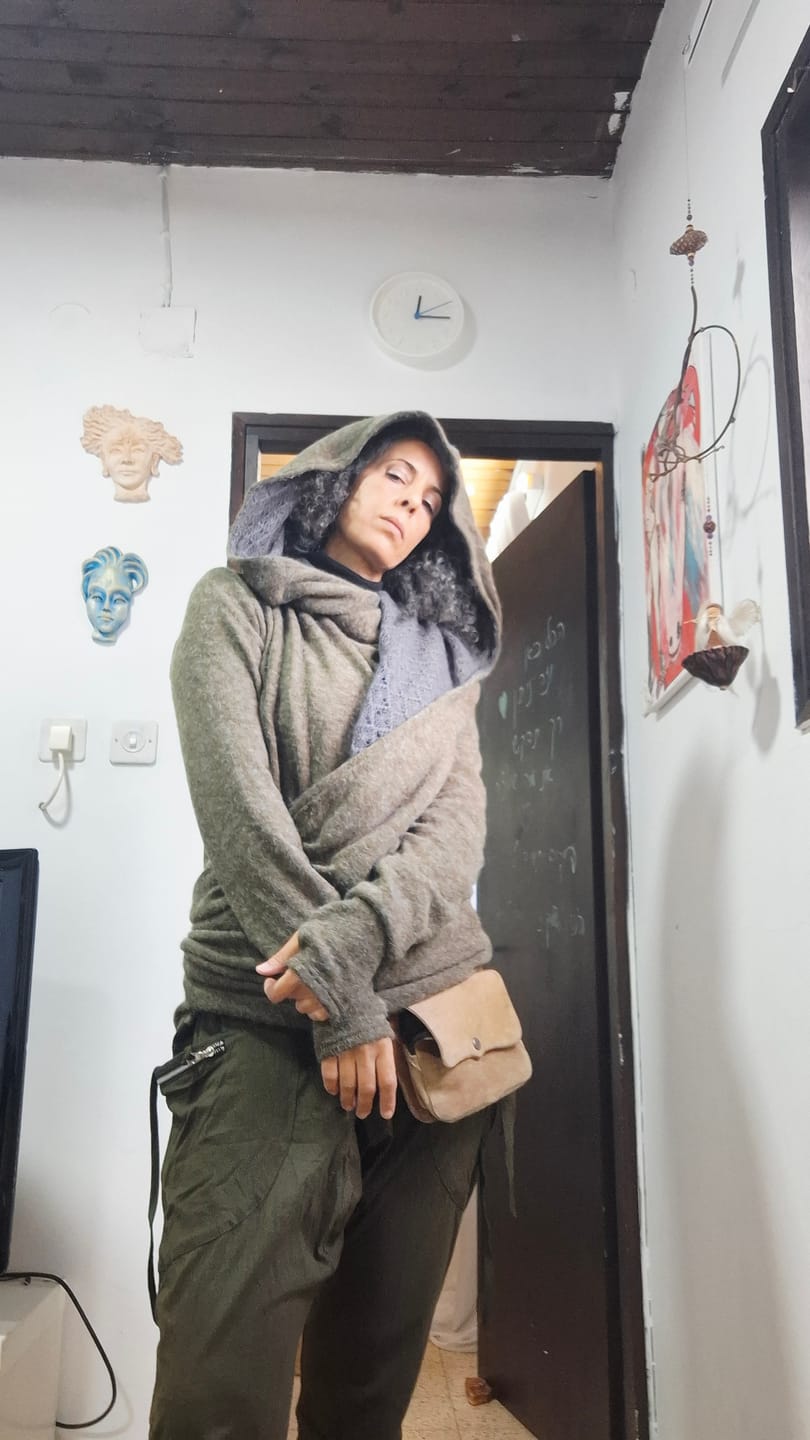 Customer photo review of Nyx Hooded Sweater Cardigan Olive