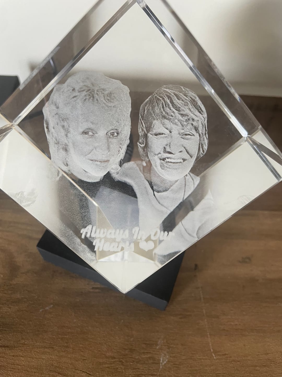Customer photo review of Large 3D Photo Crystal Diamond - 80mm x 80mm x 80mm