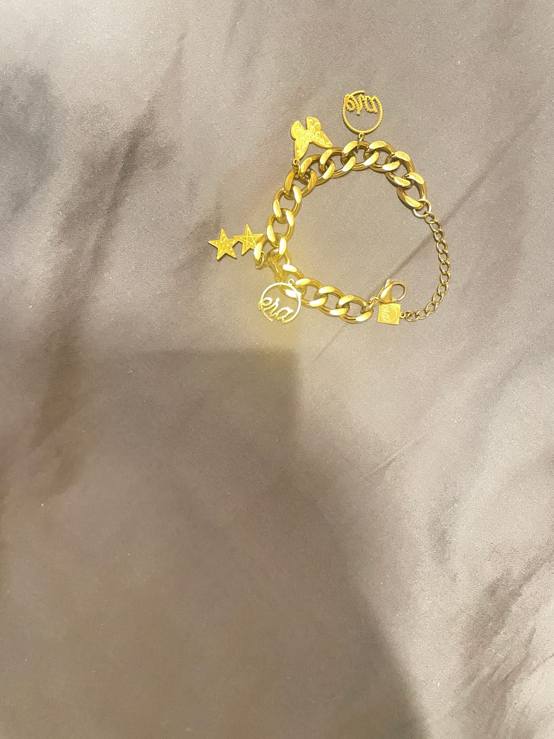 Customer photo review of Gold  Era Charm Bracelet