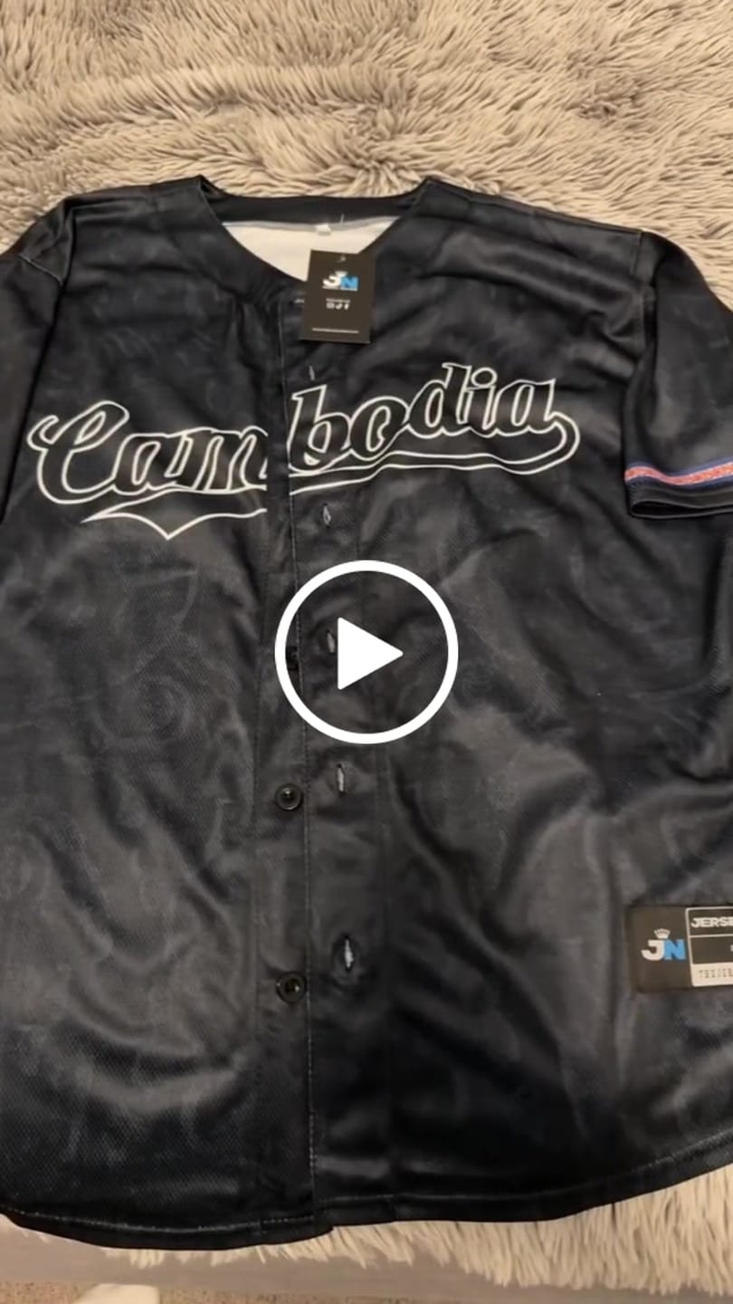 Customer video review of Cambodia 'Angkor Wat' Baseball Jersey