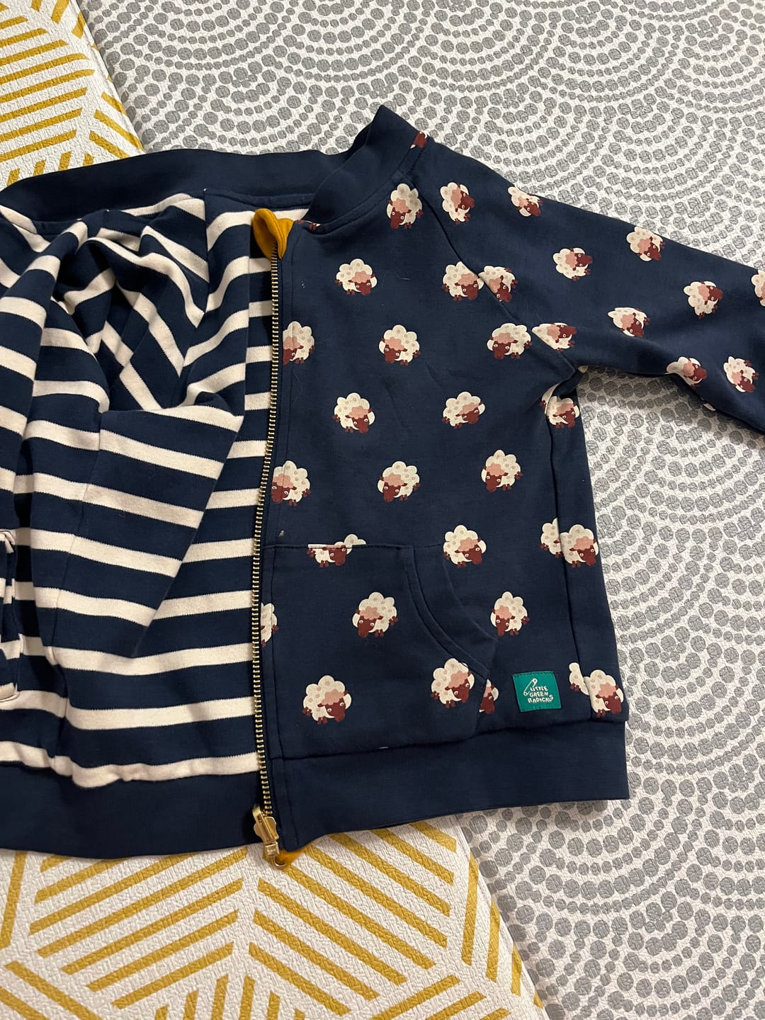 Customer photo review of Sleeping Sheep Reversible Easy Rider Jacket