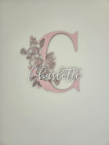 Customer photo review of Floral Monogram Two Layer