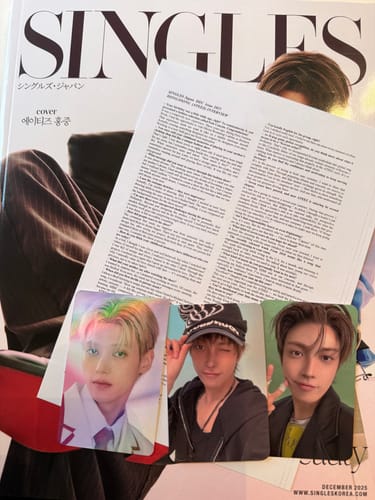 Customer photo review of SINGLES Japan - ATEEZ Hongjoong Cover 2 types [DEC issue 2025]