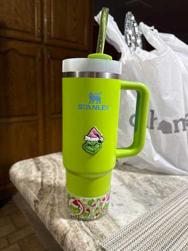 Customer photo review of Mean One Pink Hat Silicone Tumbler Magnet