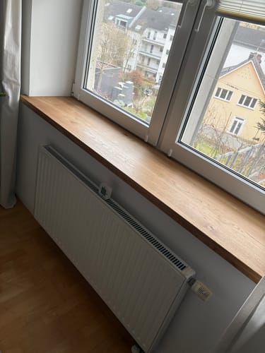 Customer photo review of Aufsatzfensterbank Eiche