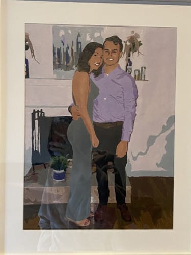 Customer photo review of Custom Portrait Paint By Numbers