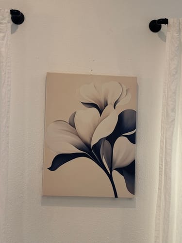 Customer photo review of Navy Magnolia Canvas Art