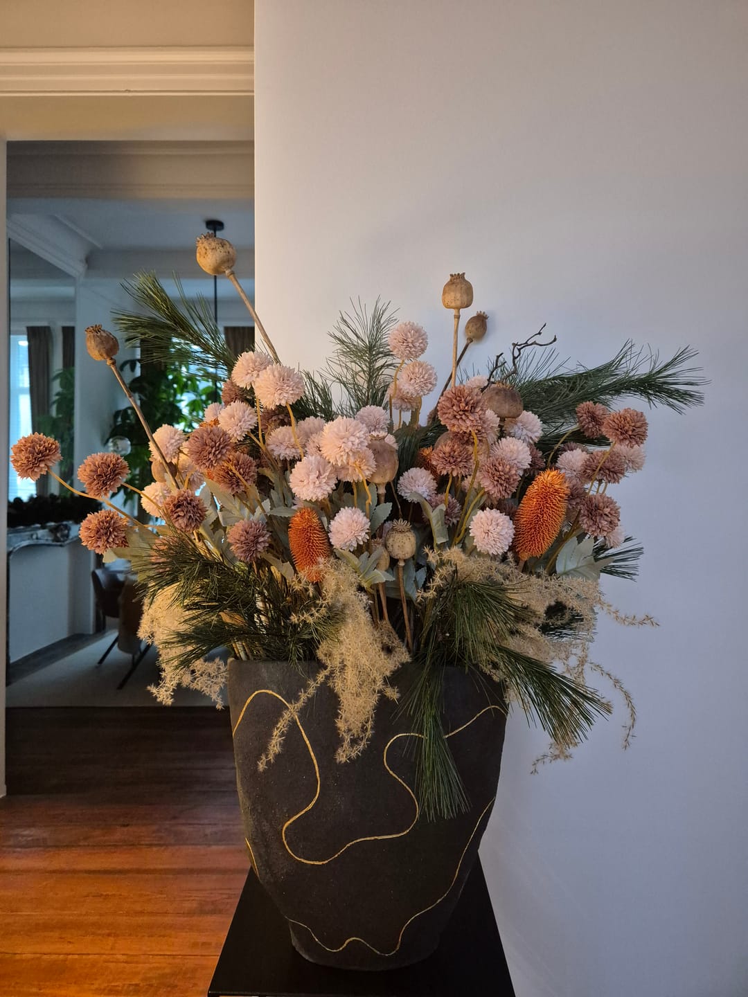 Customer photo review of Zijden Kiku Bloemen - Crème Mix