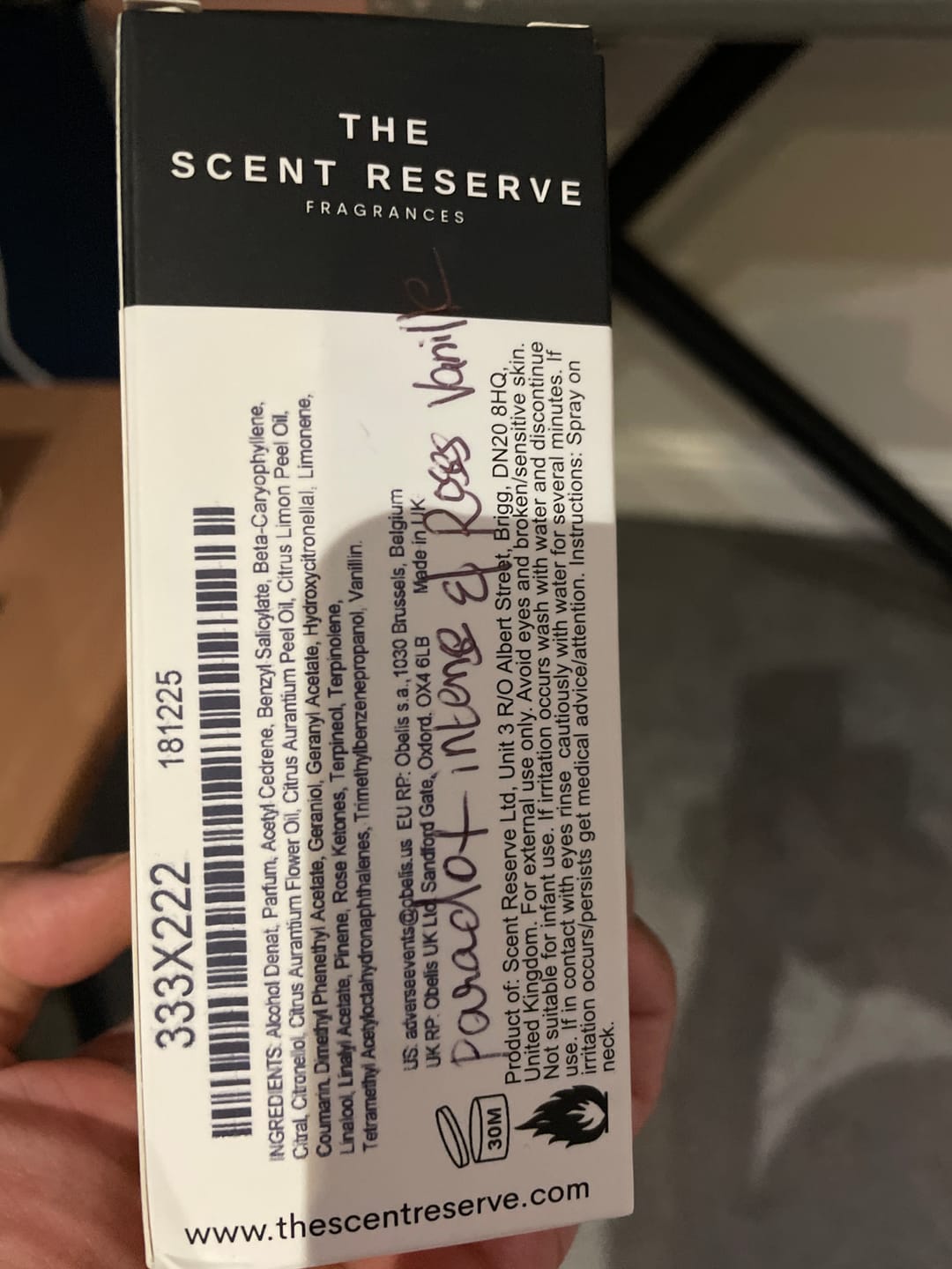 Customer photo review of 333 x 222 - Blended Inspired by Paradox Intense & Roses Vanille