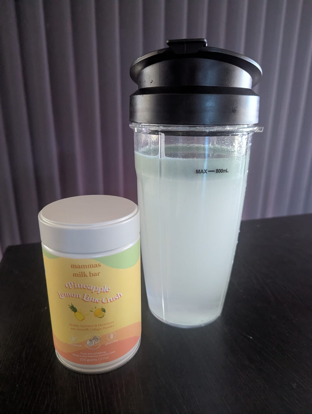 Customer photo review of Pineapple Lemon & Lime Crush Hydration Electrolyte Drink with Verisol® Collagen
