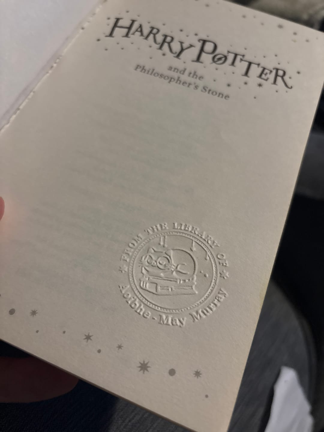 Customer photo review of Custom Book Embosser