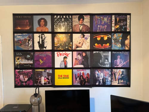 Customer photo review of 12" Vinyl Record Display Frame - LP Wall Storage