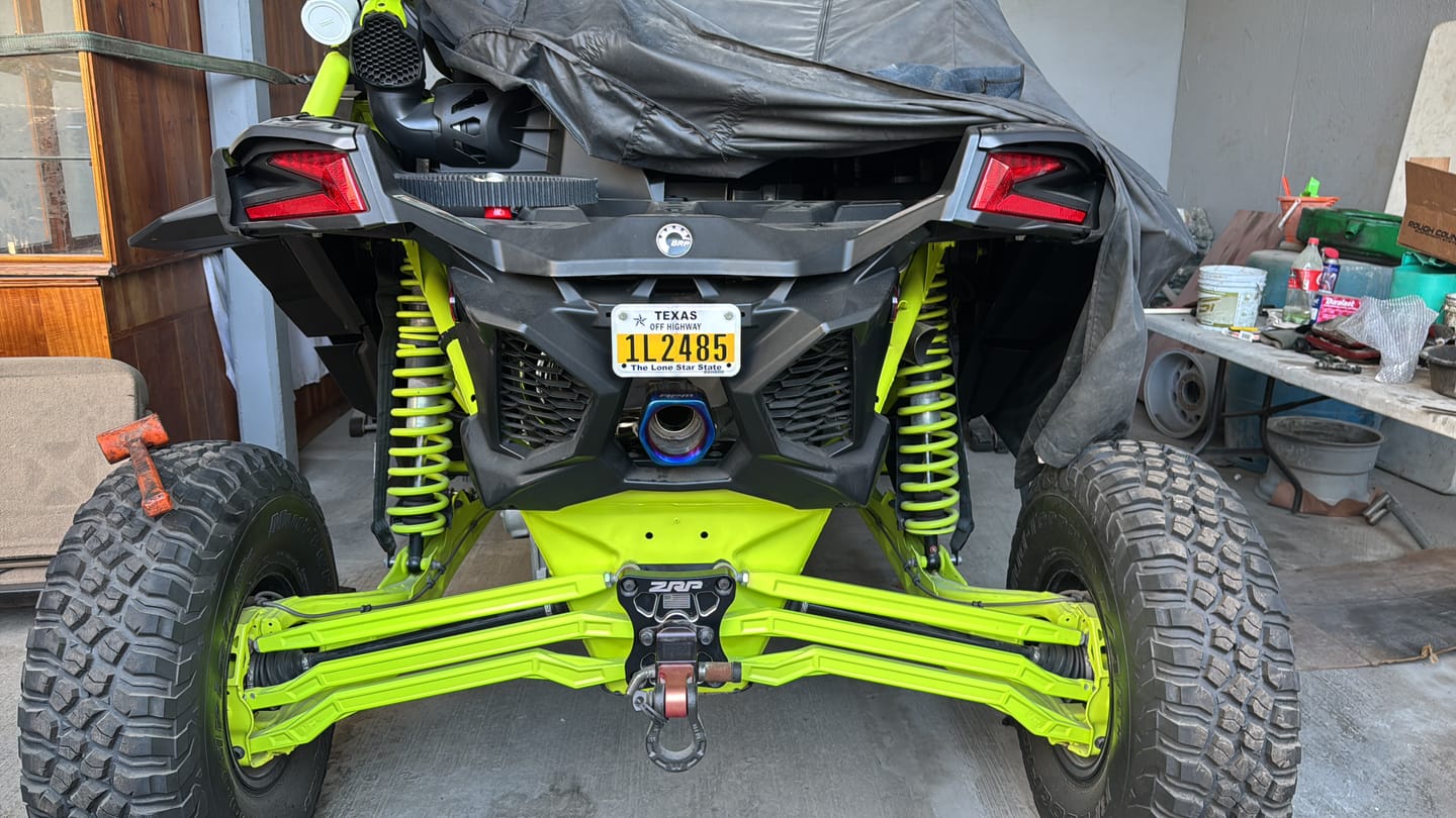 Customer photo review of RPM Can-Am X3 Stainless Replacement Colored Tip