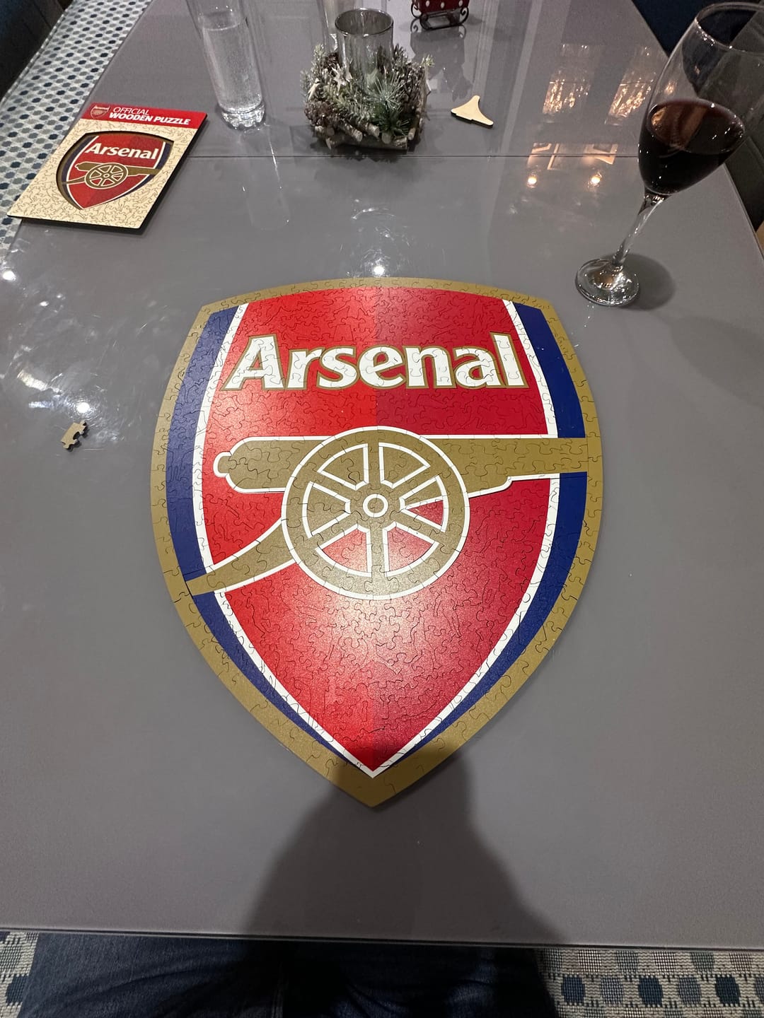 Customer photo review of Arsenal FC® Logo - Wooden Puzzle