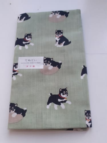 Customer photo review of Tenugui Japonais Kuro Shiba
