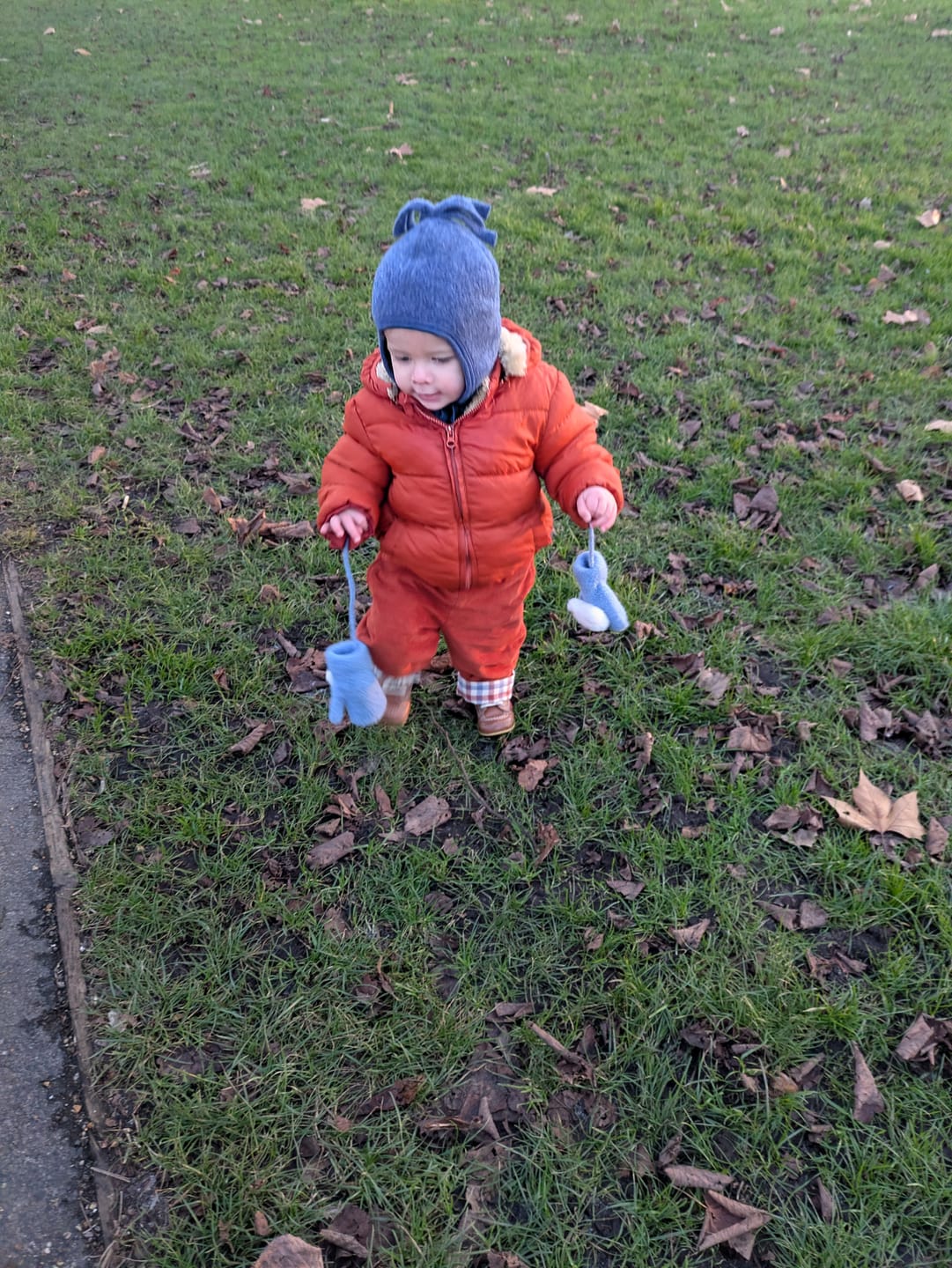 Customer photo review of Ginger Check Reversible Pull On Trousers