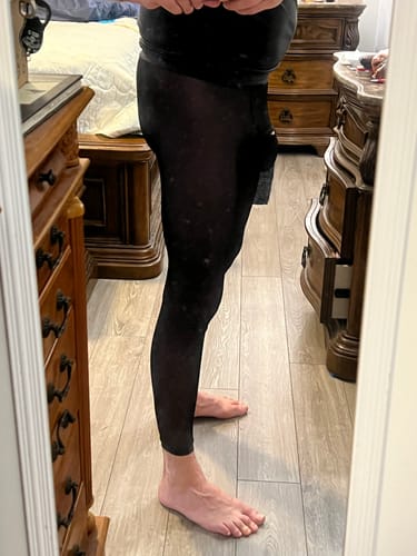 Customer photo review of Men's Lightweight Semi-See-Through Sports Pants with Spacious Pouch