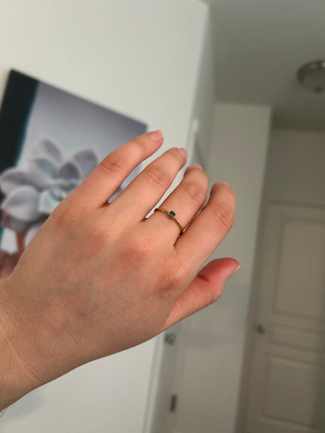 Customer photo review of Birthstone 18K Gold Rings