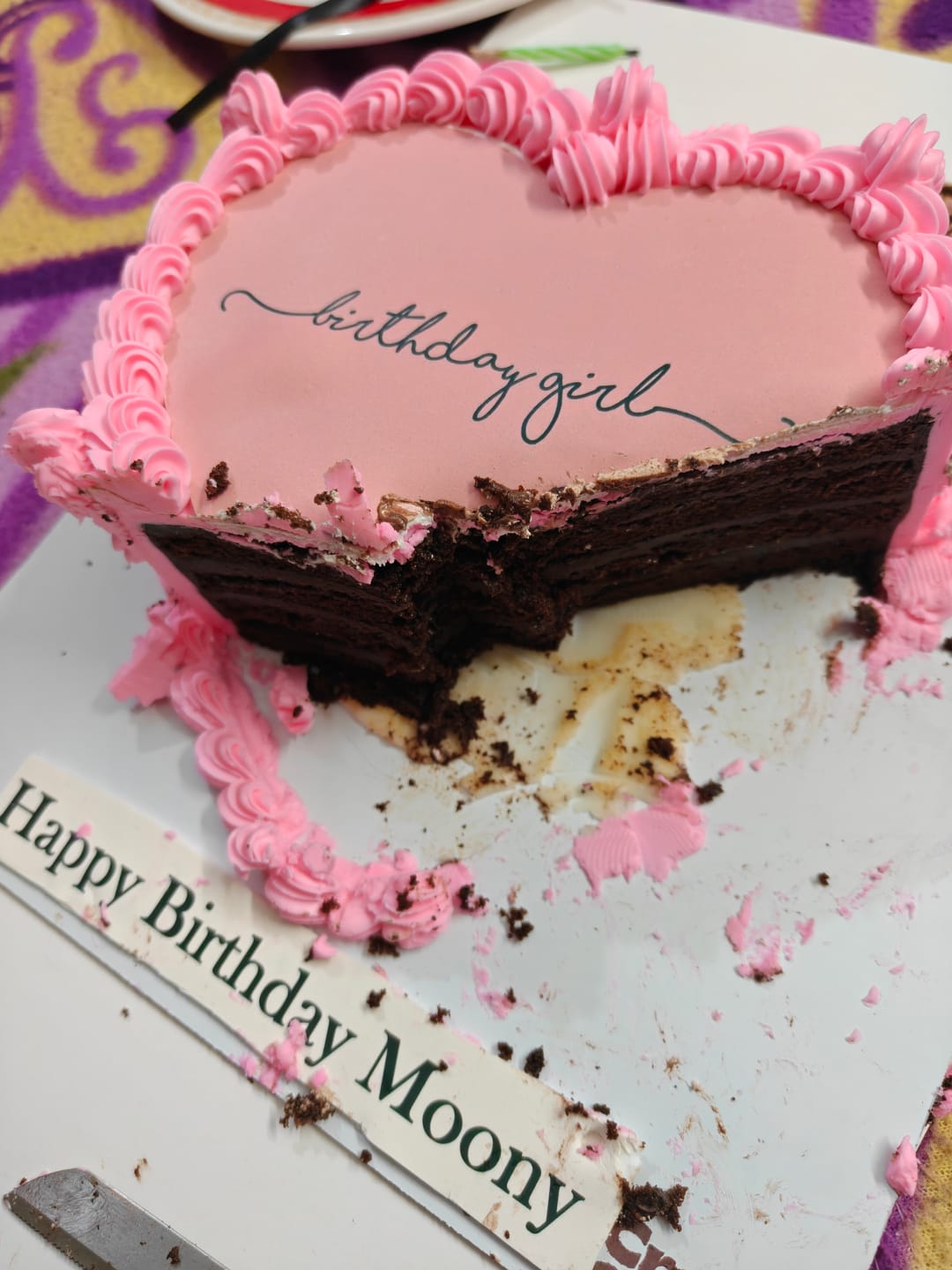 Customer photo review of Heart Shape Ribbon Cake