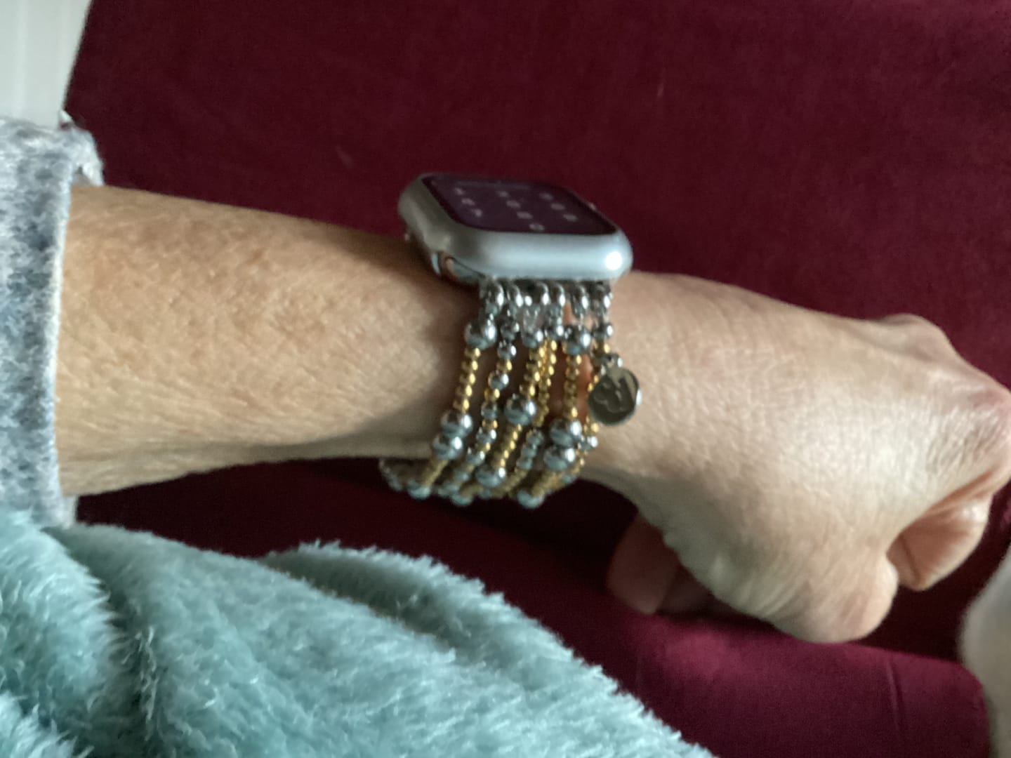 Customer photo review of Eternal Glow Stretch Apple Watch Strap